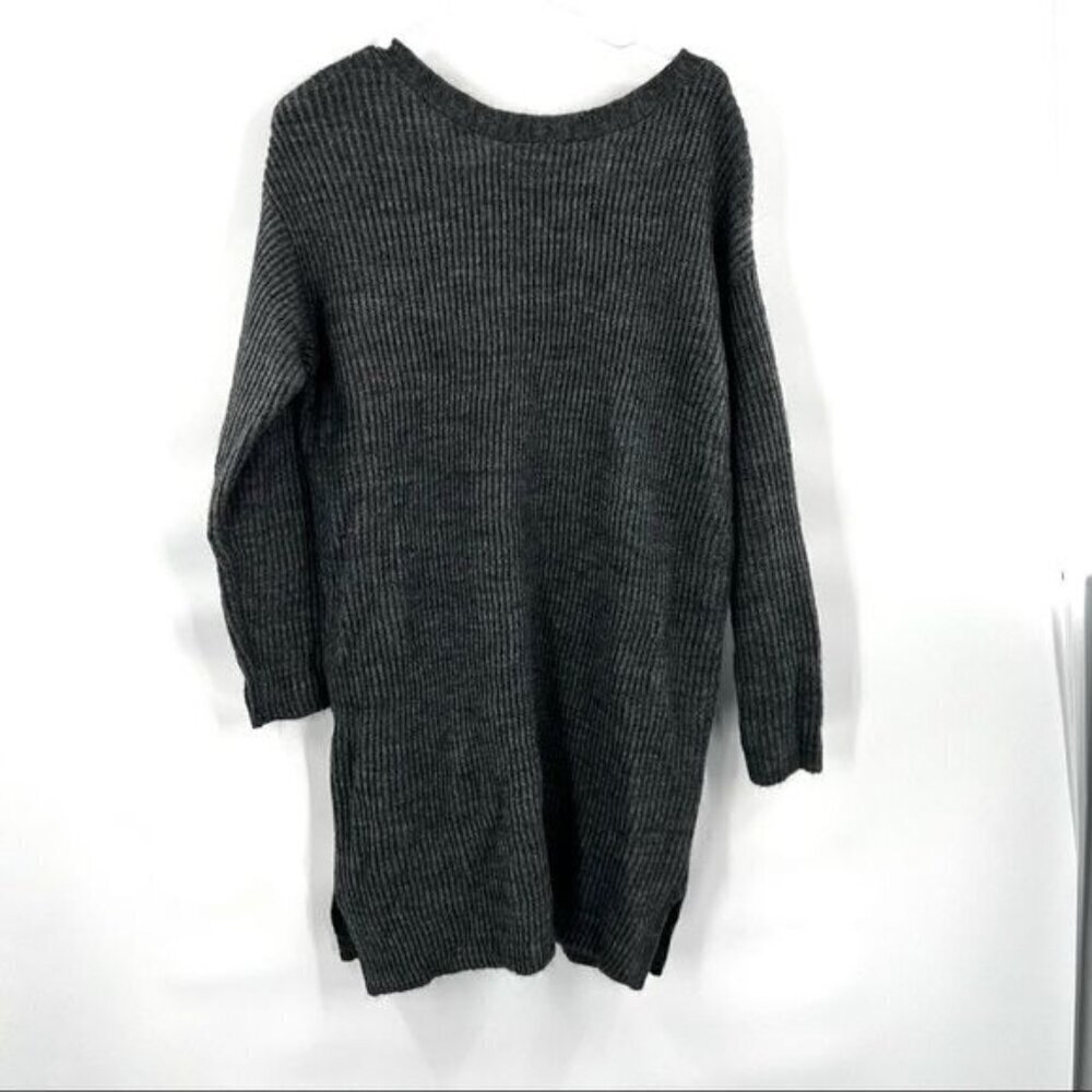J. Crew alpaca blend grey long sweater M